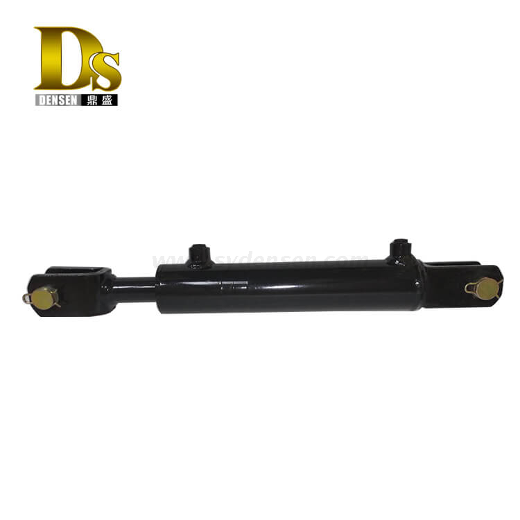 Densen Customized Ductile iron and steel casting and machining double-acting hydraulic cylinder for agricultural machinery