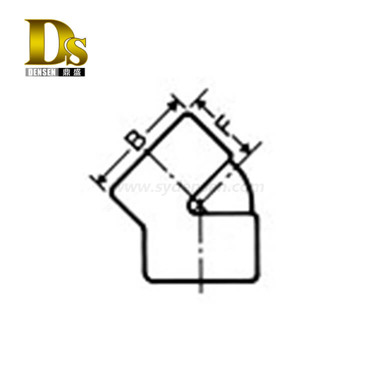 Densen customized carbon steel Investment Casting elbow,cast iron 90 degree elbow