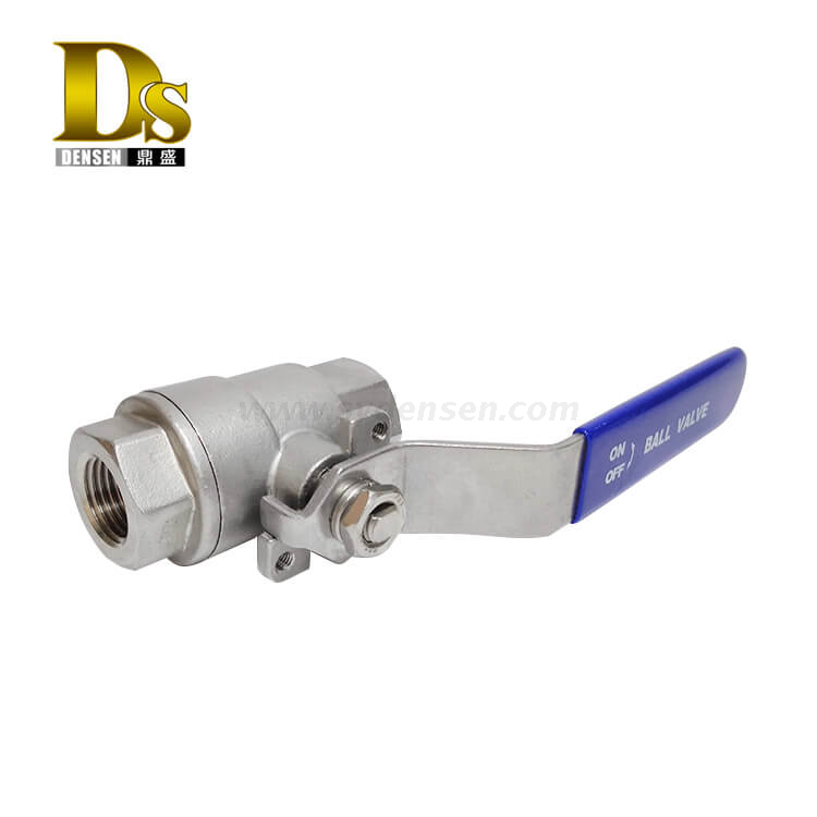 Densen Customized stainless steel 316 investment casting 2 pcs ball valve