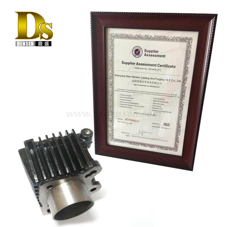 Densen Customized carbon steel WCB sand casting and Surface Electrophoresis Engine Cylinder Block for Motorcycle