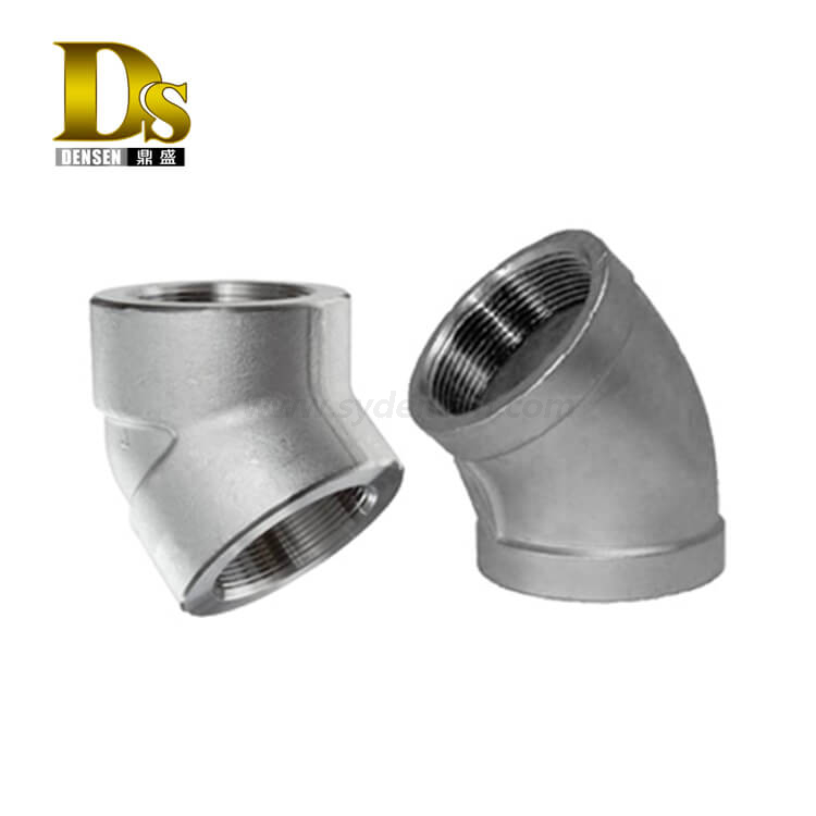 Densen customized carbon steel Investment Casting elbow,cast iron 90 degree elbow