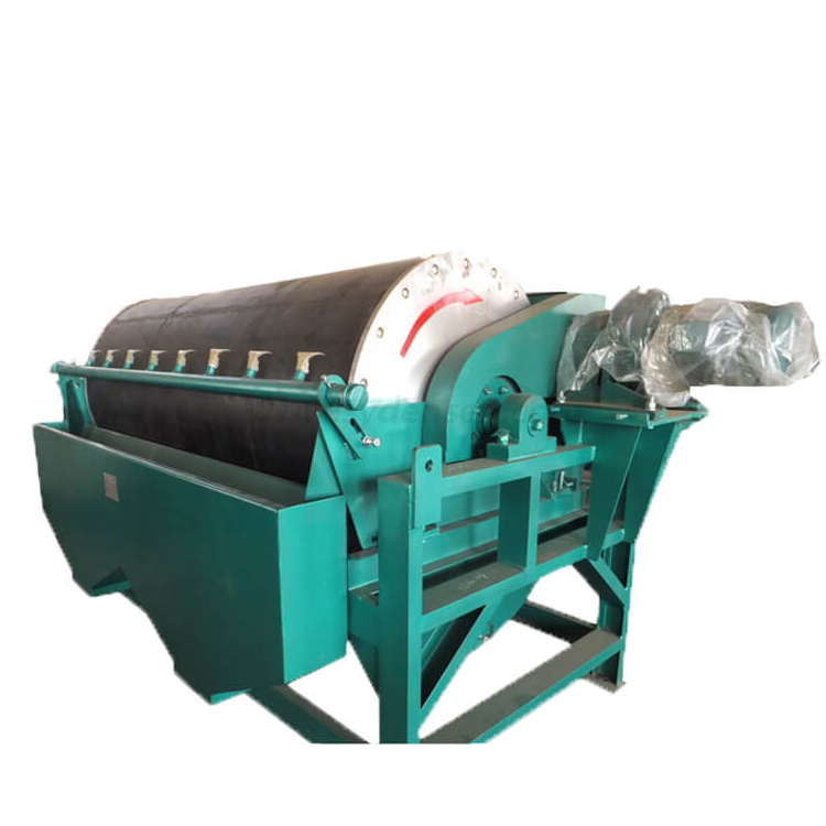Densen customized wet drum magnetic separator used in sand iron removing, wet type mineral processing magnetic drum separator