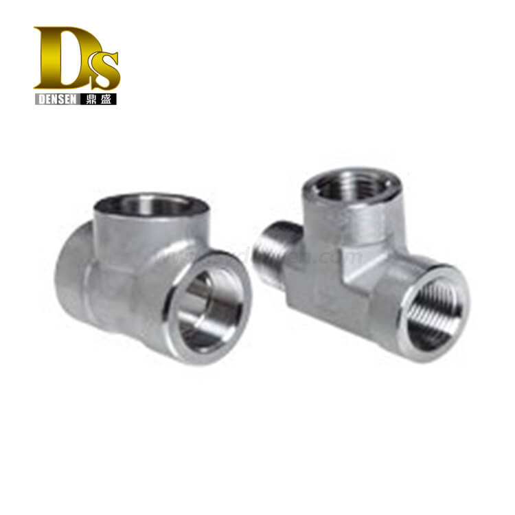 Densen customized Stainless Steel Threaded Equal Tee Forged