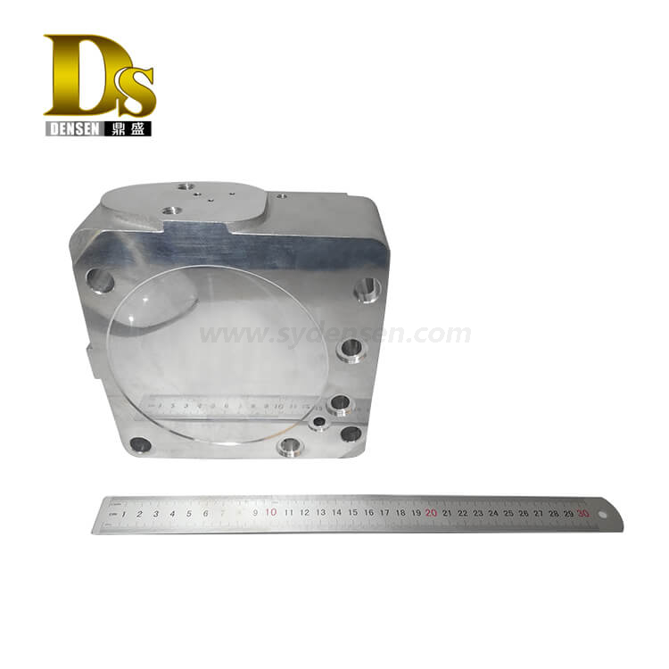 Densen Customized aluminum A356 Gravity casting lower valve body for High-speed train polish Machined parts