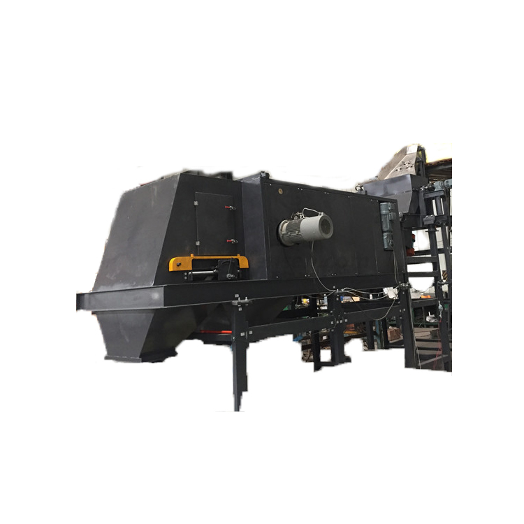 Automatic separating line with eddy current separator for medical glass scraps containing aluminum and non-ferrous metal