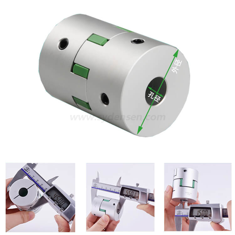 Densen customized Aluminum Clamp Style Jaw flexible shaft coupling for motor