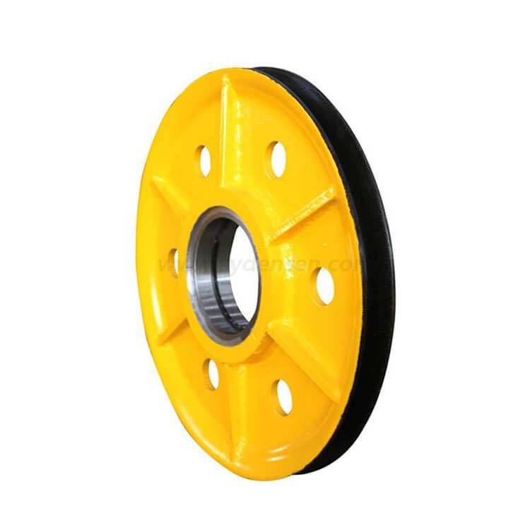 Densen customized Large ring forged sheave pulley Crane Wheel Assembly 